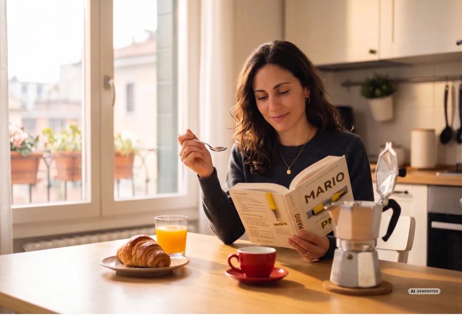 Studiare per la certificazione PMP con il libro MARIO — Da Project Manager a PMP®: un capitolo a settimana, al proprio ritmo — immagine generata con AI
